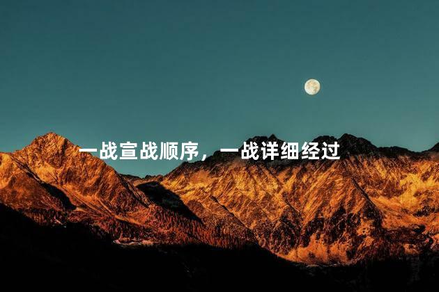 一战宣战顺序，一战详细经过  